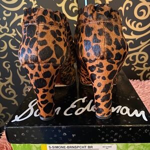 Animal print booties